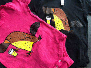 City Beer Store - Platypus Long Sleeve Onesie Black (12MO)